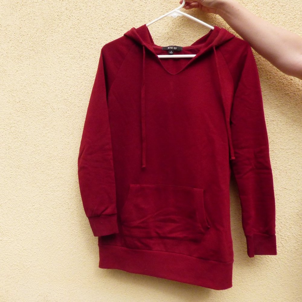 Cute Red Long Women's Hoodie